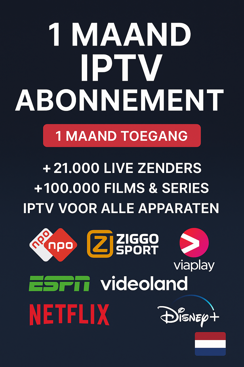 1 maand iptv abonnement